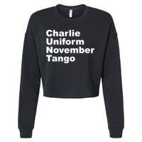 Charlie Uniform November Tango Cropped Pullover Crew