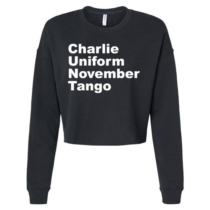Charlie Uniform November Tango Cropped Pullover Crew