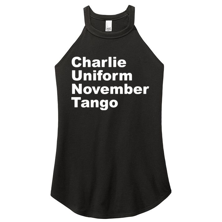 Charlie Uniform November Tango Women's Perfect Tri Rocker Tank