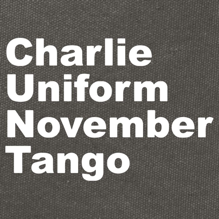 Charlie Uniform November Tango Cotton Canvas Backpack