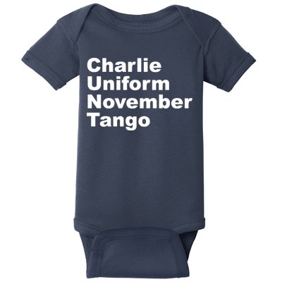 Charlie Uniform November Tango Baby Bodysuit