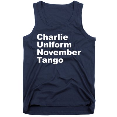 Charlie Uniform November Tango Tank Top