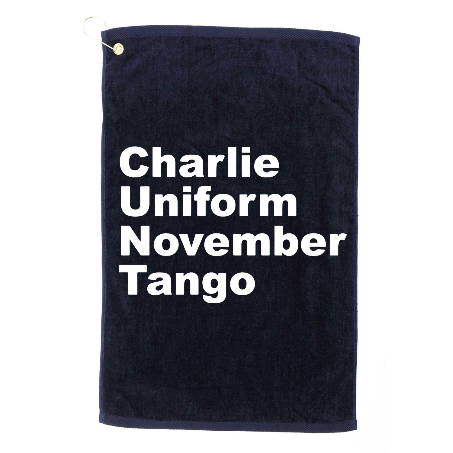 Charlie Uniform November Tango Golf Towel