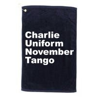 Charlie Uniform November Tango Golf Towel