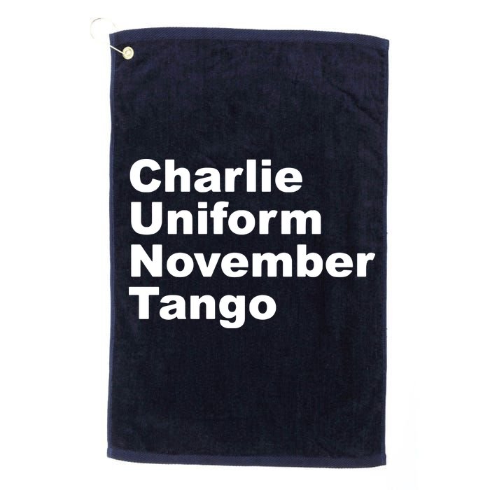 Charlie Uniform November Tango Golf Towel