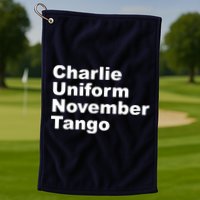 Charlie Uniform November Tango Golf Towel