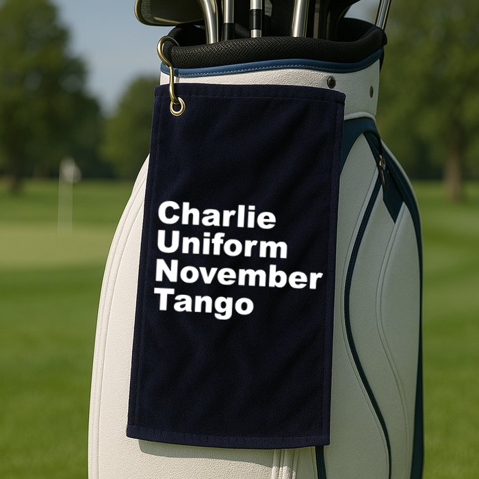 Charlie Uniform November Tango Golf Towel