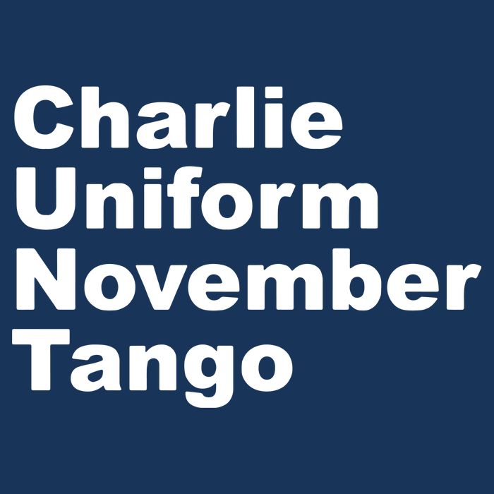 Charlie Uniform November Tango Golf Towel