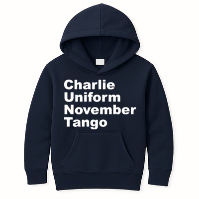 Charlie Uniform November Tango Kids Hoodie