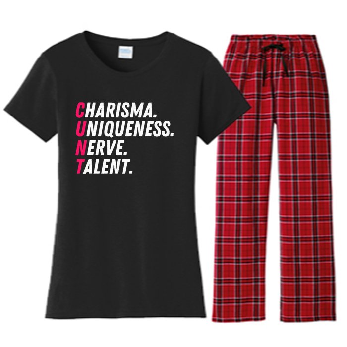 Charisma Uniqueness Nerve Talent Drag Race Queen Quote Women's Flannel Pajama Set