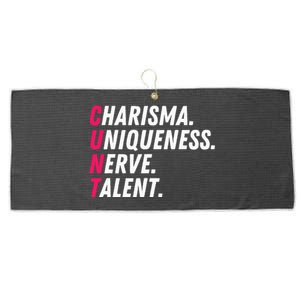 Charisma Uniqueness Nerve Talent Drag Race Queen Quote Large Microfiber Waffle Golf Towel