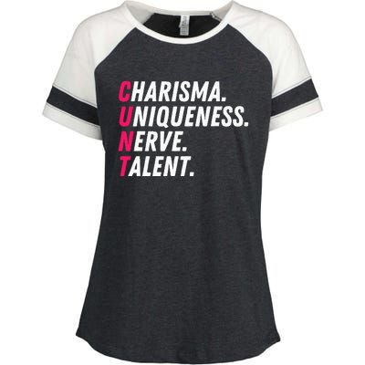 Charisma Uniqueness Nerve Talent Drag Race Queen Quote Enza Ladies Jersey Colorblock Tee