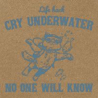 Cry Underwater No One Will Know Retro Cotton Canvas Backpack