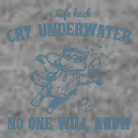 Cry Underwater No One Will Know Retro Hooded Wearable Blanket