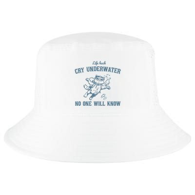 Cry Underwater No One Will Know Retro Cool Comfort Performance Bucket Hat