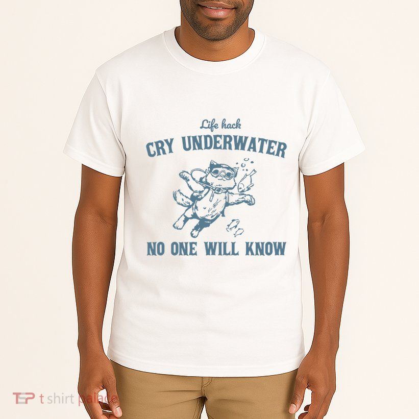Cry Underwater No One Will Know Retro Tall T-Shirt