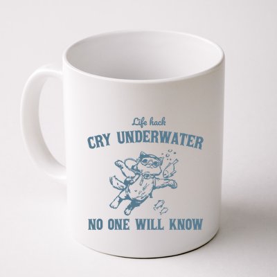 Cry Underwater No One Will Know Retro Mug