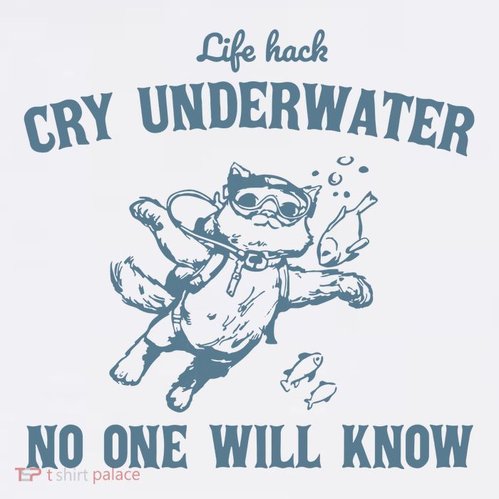 Cry Underwater No One Will Know Retro 11oz C Handle Ceramic Mug