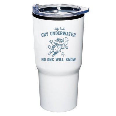 Cry Underwater No One Will Know Retro Tumbler