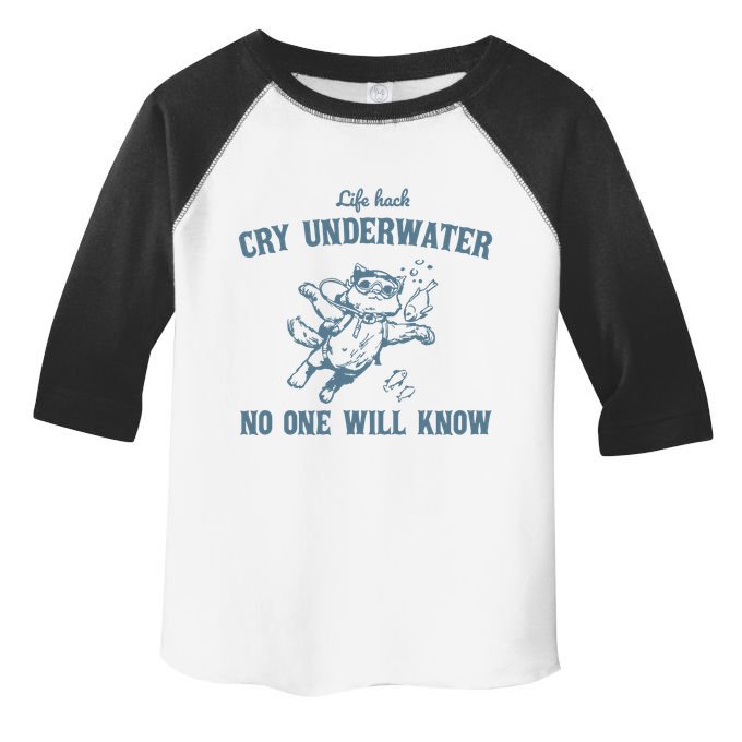 Cry Underwater No One Will Know Retro Toddler Fine Jersey T-Shirt