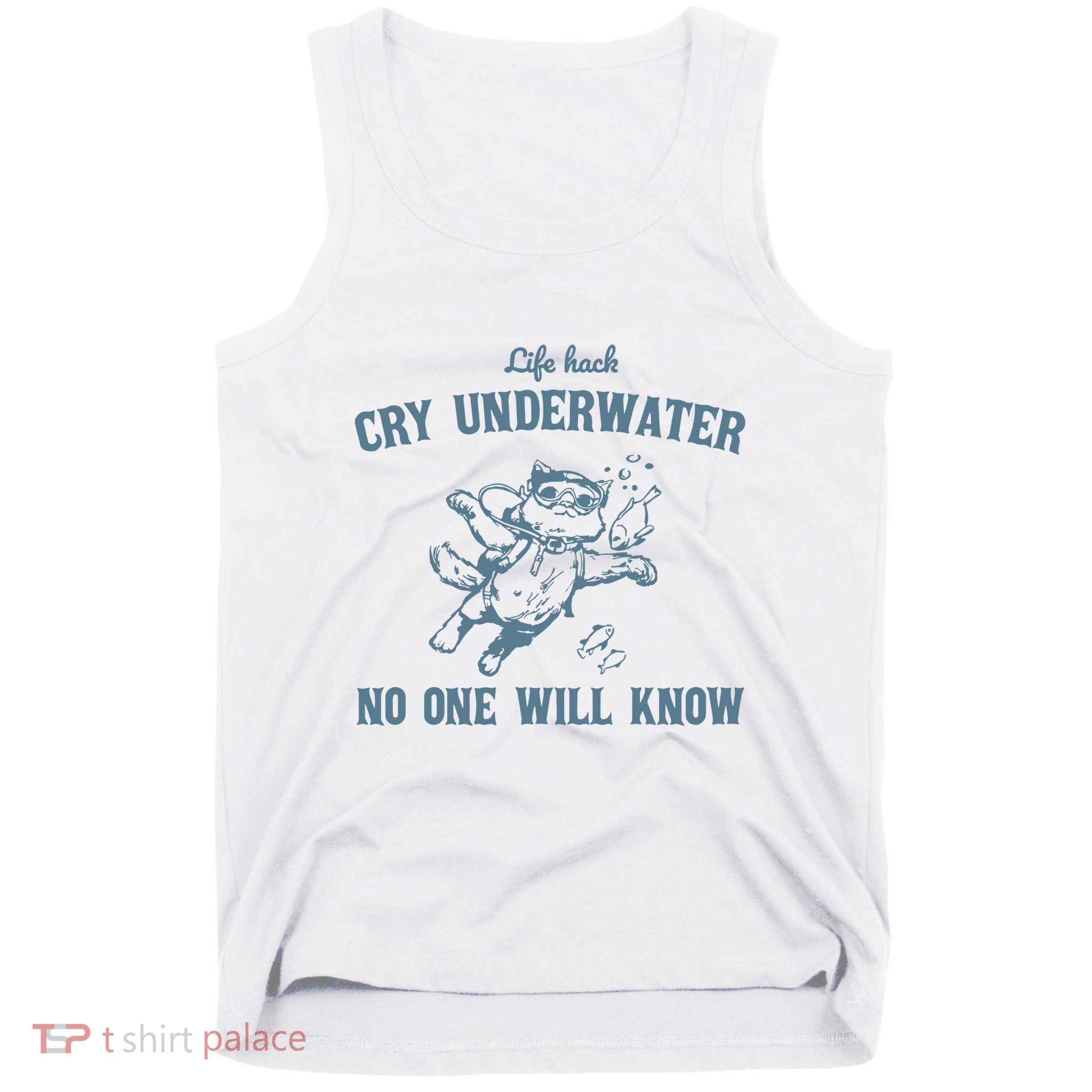 Cry Underwater No One Will Know Retro Tank Top