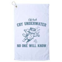 Cry Underwater No One Will Know Retro Golf Towel