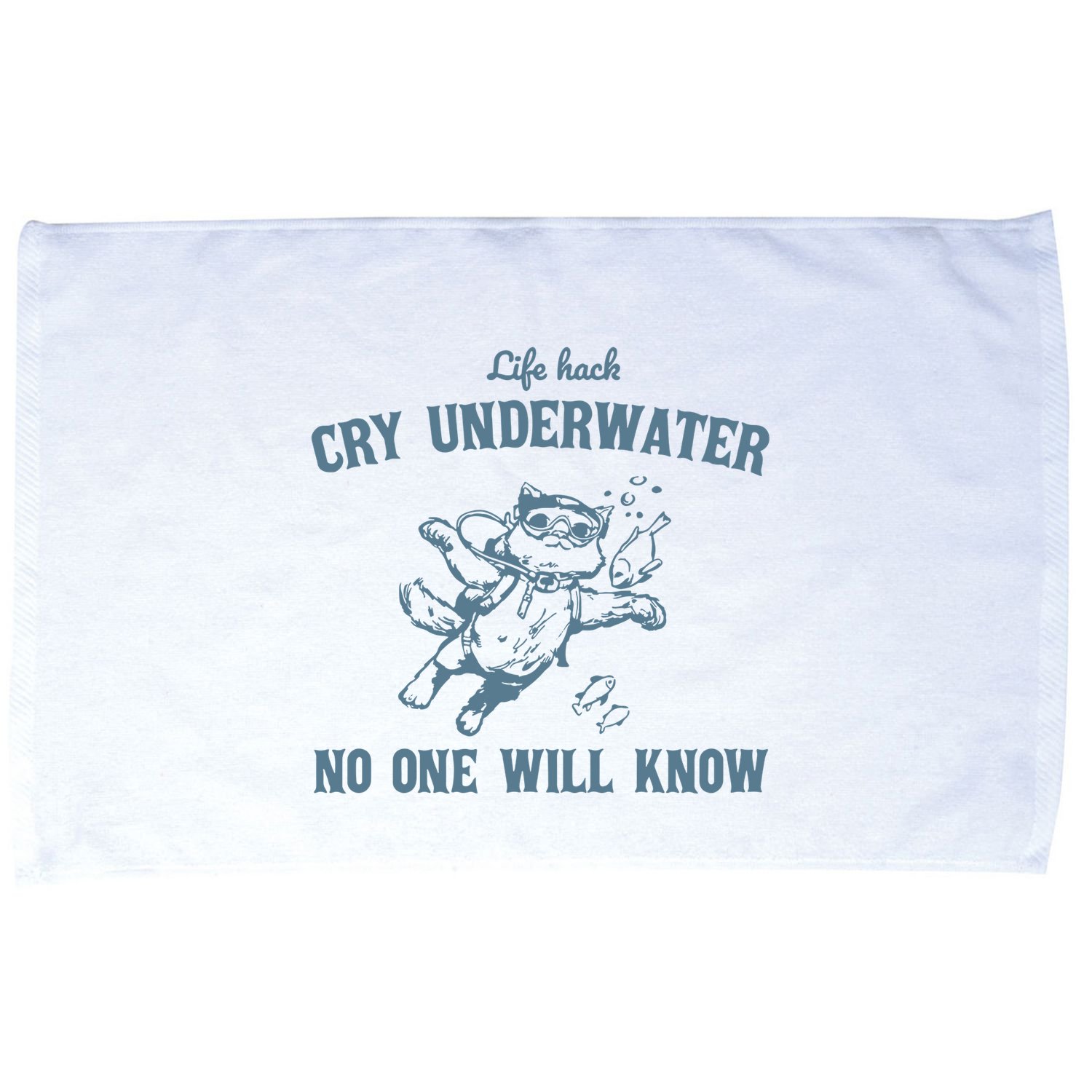 Cry Underwater No One Will Know Retro Microfiber Hand Towel
