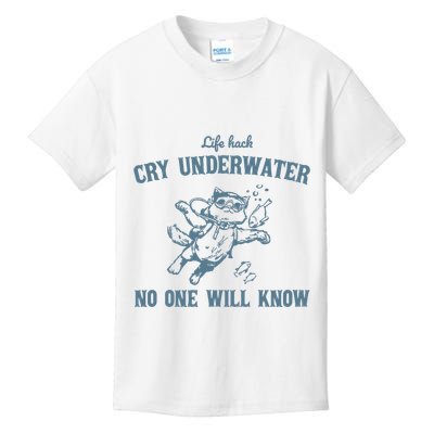 Cry Underwater No One Will Know Retro Kids T-Shirt