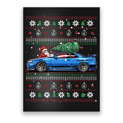 Christmas Ugly Nissan Skyline R34! Best Car Guy Gift! Classic Poster