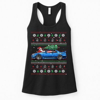 Christmas Ugly Nissan Skyline R34! Best Car Guy Gift! Classic Womens Tank Top