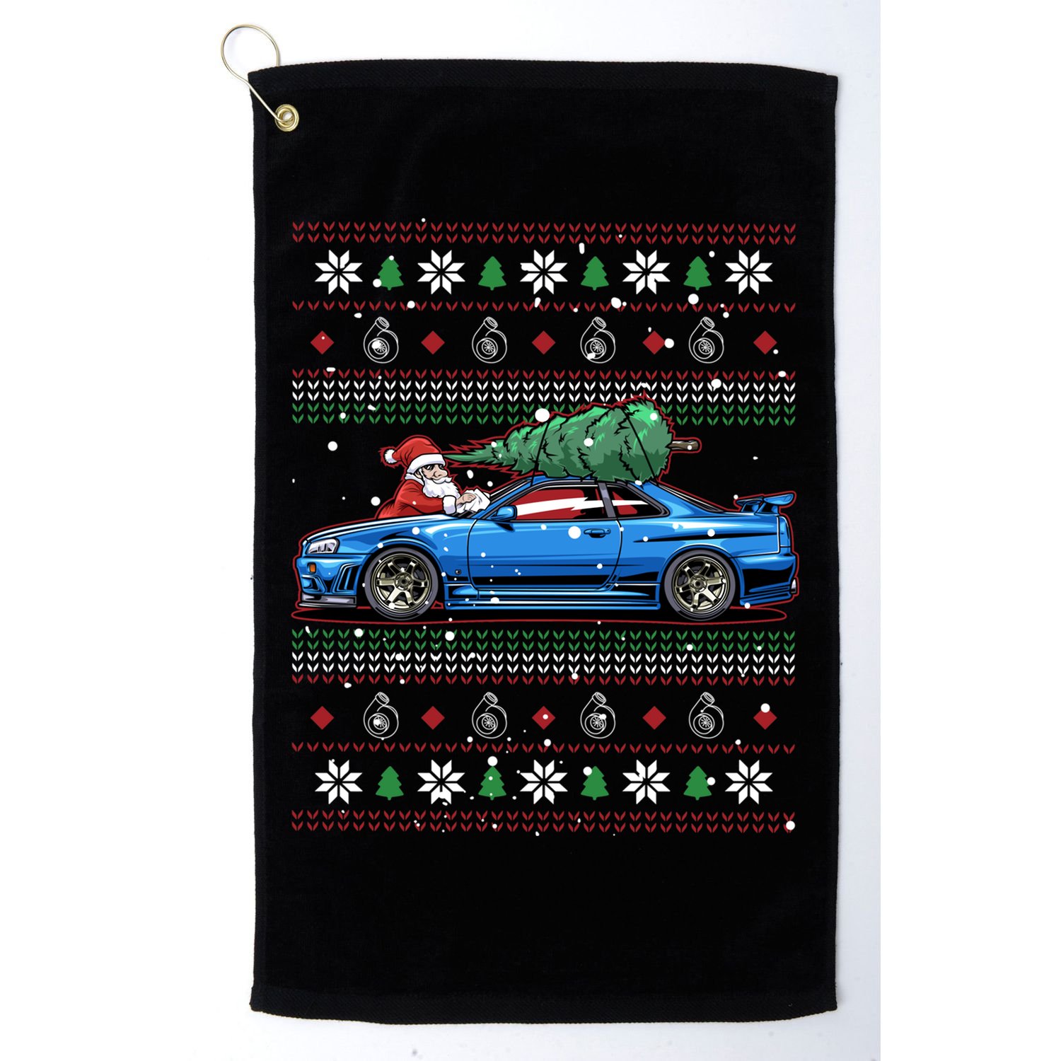 Christmas Ugly Nissan Skyline R34! Best Car Guy Gift! Classic Golf Towel
