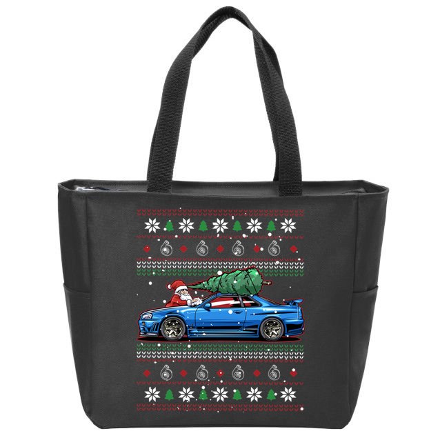 Christmas Ugly Nissan Skyline R34! Best Car Guy Gift! Classic Zip Tote Bag