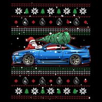Christmas Ugly Nissan Skyline R34! Best Car Guy Gift! Classic Zip Tote Bag