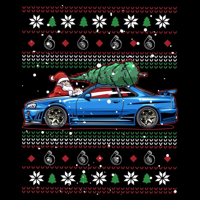 Christmas Ugly Nissan Skyline R34! Best Car Guy Gift! Classic Zip Tote Bag