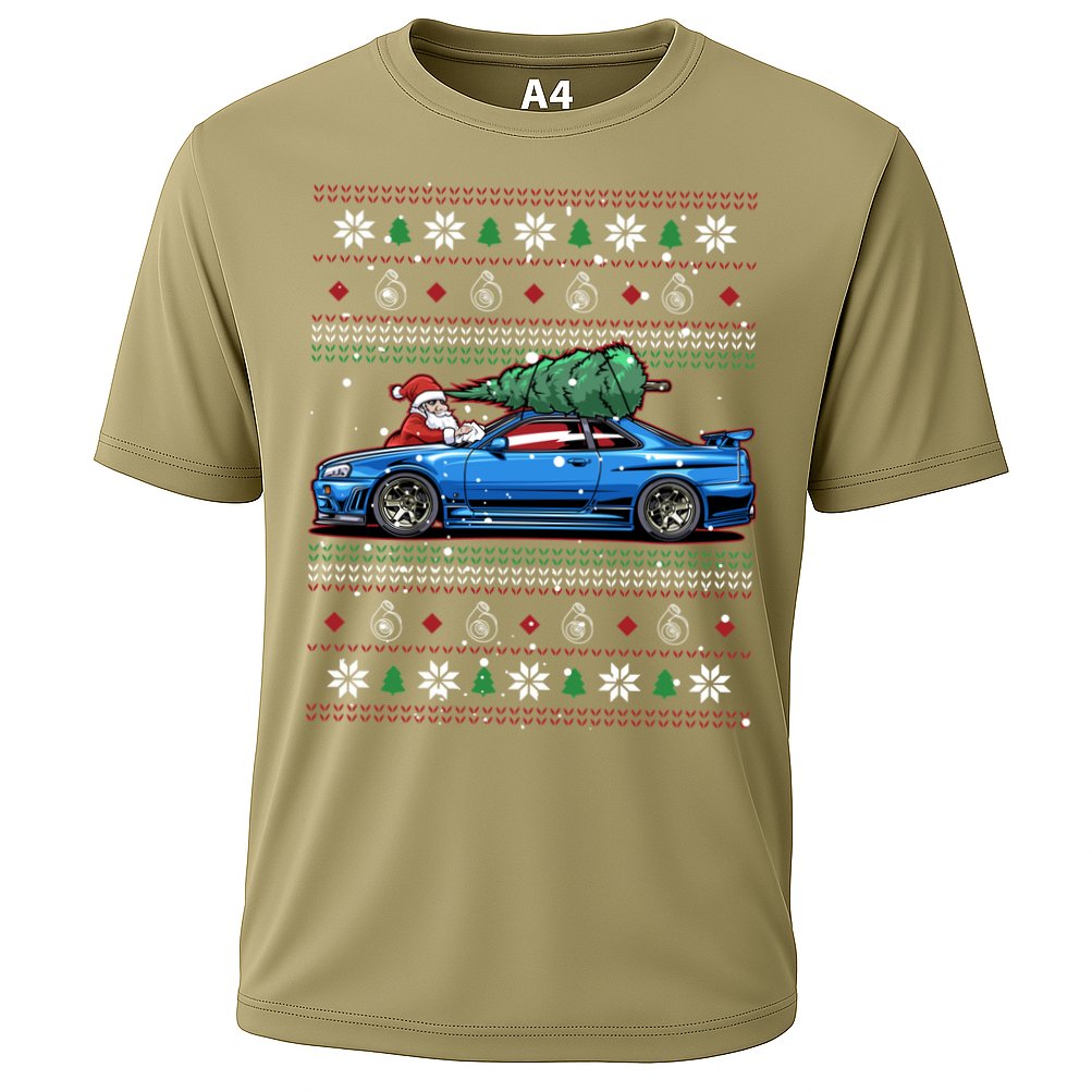 Christmas Ugly Nissan Skyline R34! Best Car Guy Gift! Classic Cooling Performance Crew T-Shirt