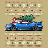 Christmas Ugly Nissan Skyline R34! Best Car Guy Gift! Classic Cooling Performance Crew T-Shirt