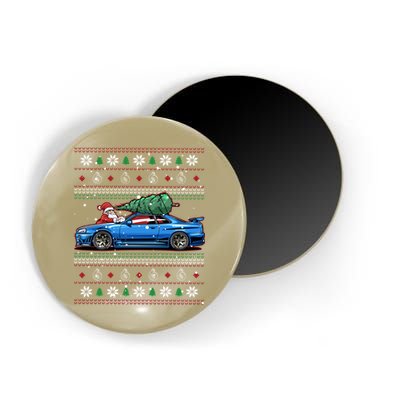 Christmas Ugly Nissan Skyline R34! Best Car Guy Gift! Classic Magnet