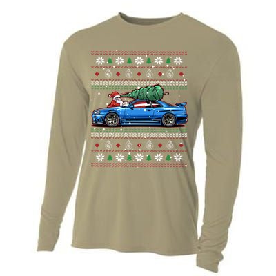 Christmas Ugly Nissan Skyline R34! Best Car Guy Gift! Classic Cooling Performance Long Sleeve Crew