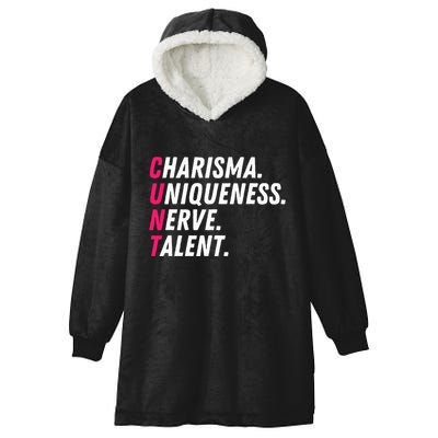 Charisma Uniqueness Nerve Talent Drag Race Queen Quote Hooded Wearable Blanket