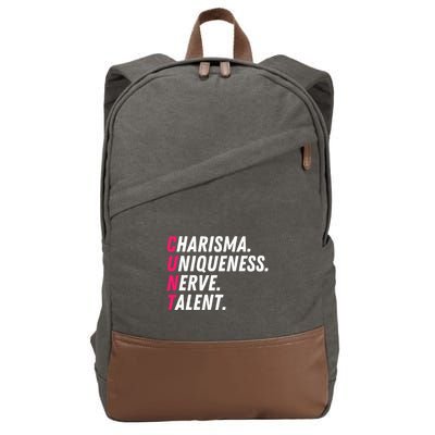 Charisma Uniqueness Nerve Talent Drag Race Queen Quote Cotton Canvas Backpack