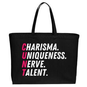 Charisma Uniqueness Nerve Talent Drag Race Queen Quote Cotton Canvas Jumbo Tote