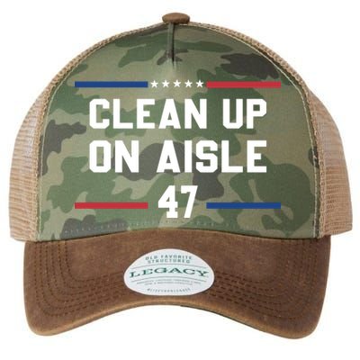 Clean Up On Aisle 47 Impeach 47 Anti Trump Legacy Tie Dye Trucker Hat