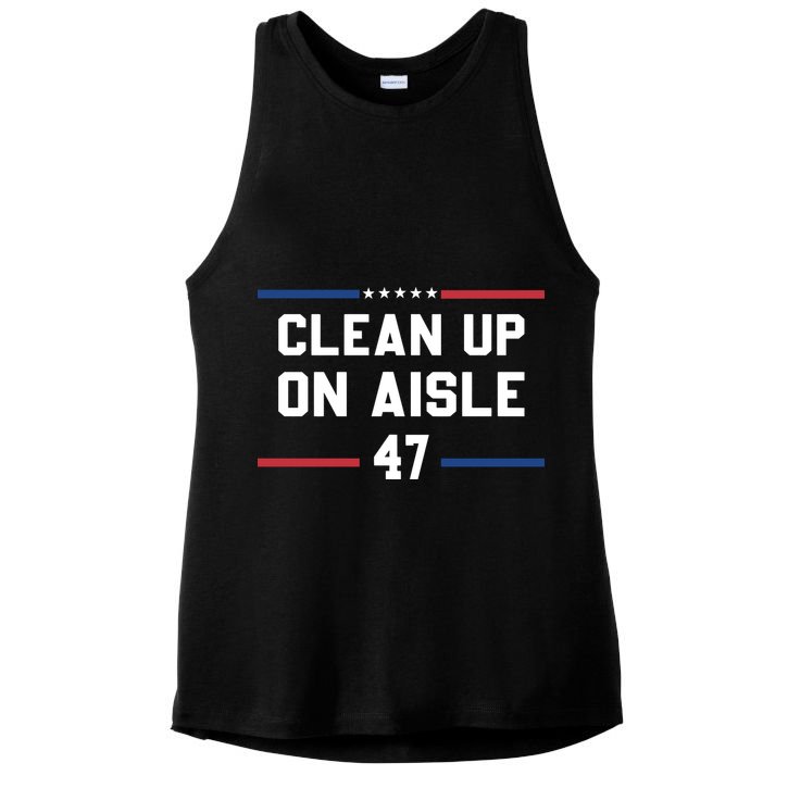 Clean Up On Aisle 47 Impeach 47 Anti Trump Ladies PosiCharge Tri-Blend Wicking Tank