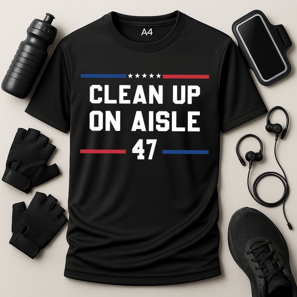 Clean Up On Aisle 47 Impeach 47 Anti Trump Cooling Performance Crew T-Shirt