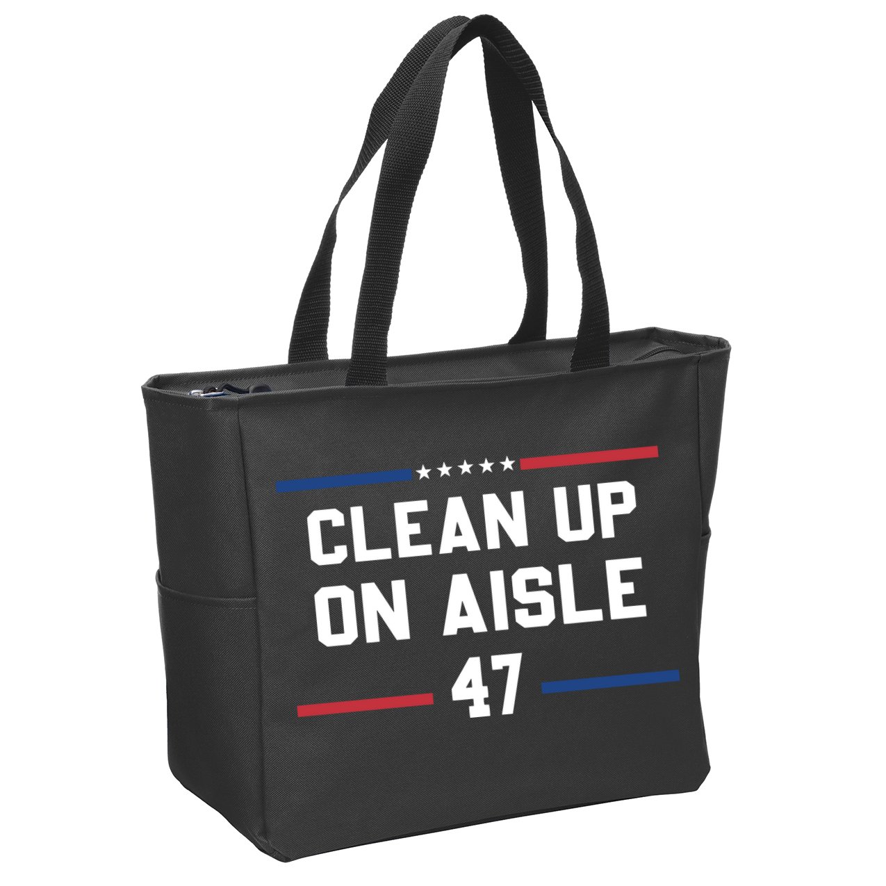 Clean Up On Aisle 47 Impeach 47 Anti Trump Zip Tote Bag