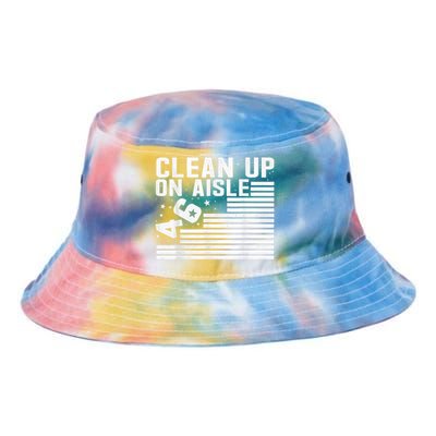 Clean Up On Aisle 46 Impeach Biden Sarcastic AntiBiden 8646 Tie Dye Newport Bucket Hat