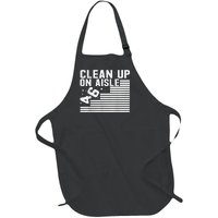 Clean Up On Aisle 46 Impeach Biden Sarcastic AntiBiden 8646 Full-Length Apron With Pockets