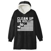 Clean Up On Aisle 46 Impeach Biden Sarcastic AntiBiden 8646 Hooded Wearable Blanket