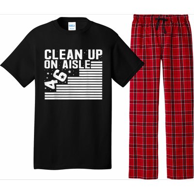 Clean Up On Aisle 46 Impeach Biden Sarcastic AntiBiden 8646 Pajama Set