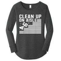 Clean Up On Aisle 46 Impeach Biden Sarcastic AntiBiden 8646 Women's Perfect Tri Tunic Long Sleeve Shirt